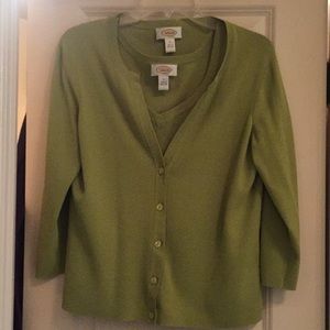 Talbots cardigan set